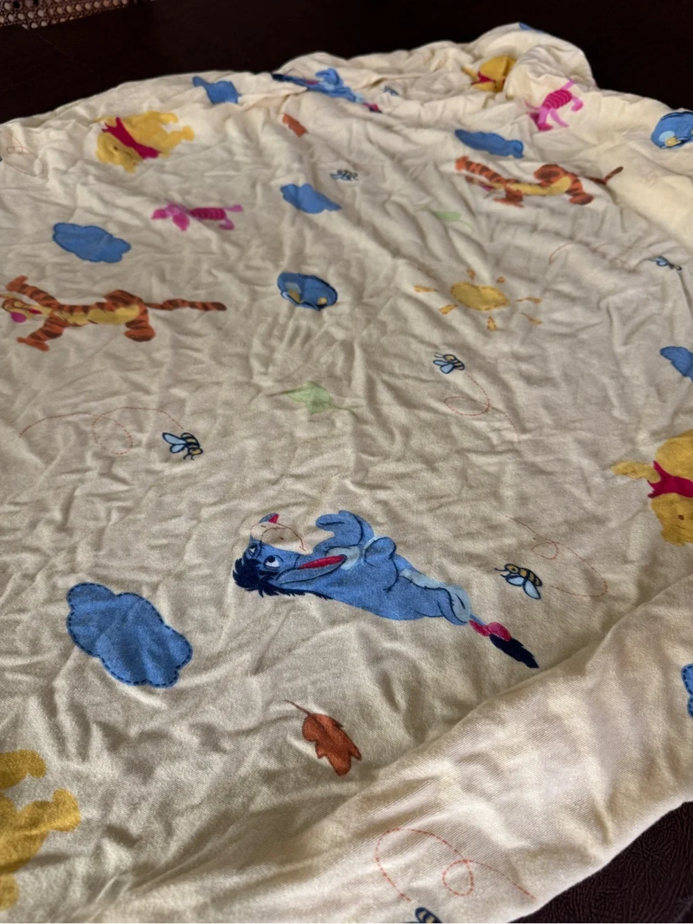 Vintage 2008 Y2K winnie the pooh fitted sheet crib newborn baby nursery cotton